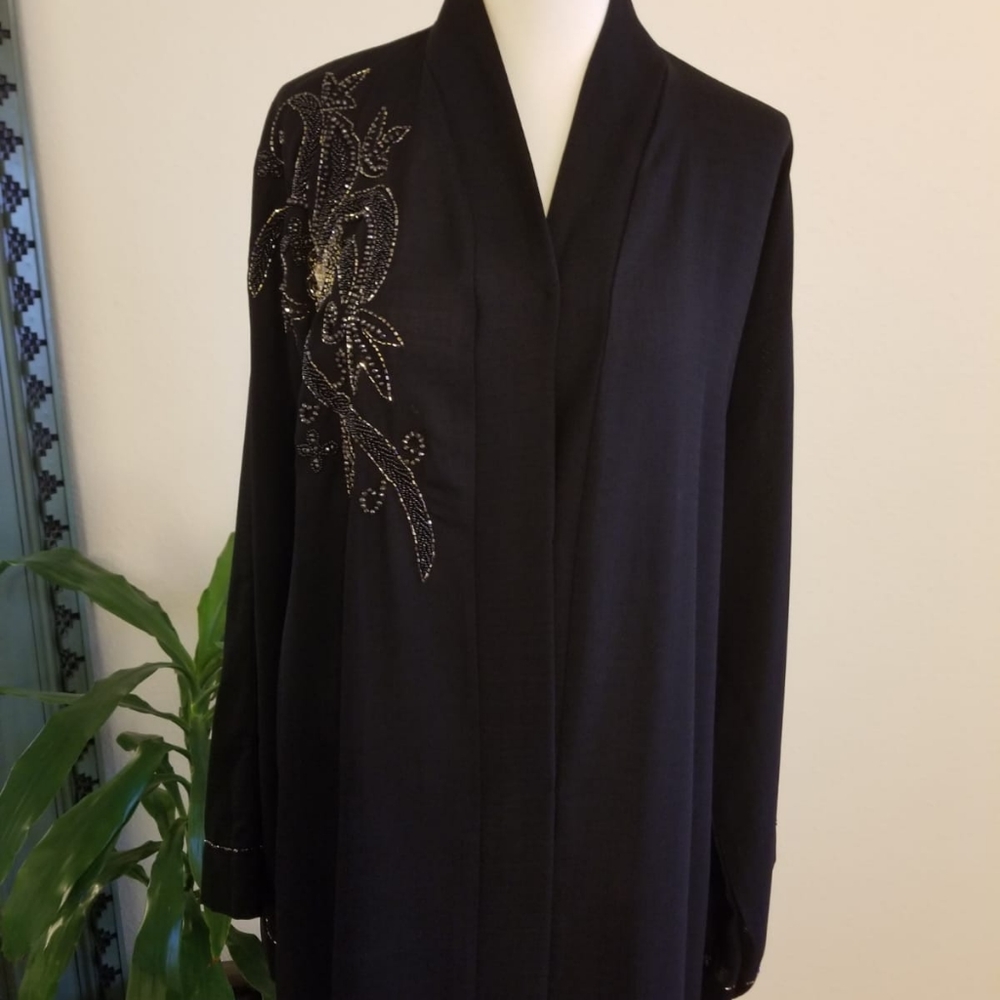 Wide long line cardigan